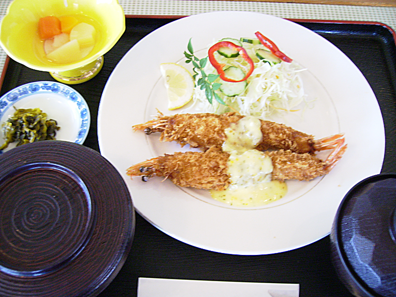 大エビフライ定食800円